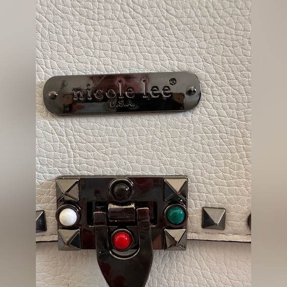 Nicole Lee Multicolor Studded White Crossbody Bag - Picture 5 of 14